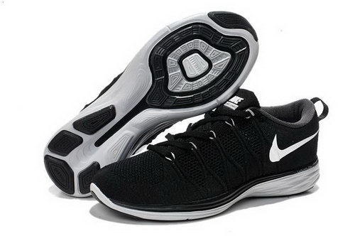 Nike Flyknit Lunar Ii 2 Womens Running Shoes Black All White New Hot Spain